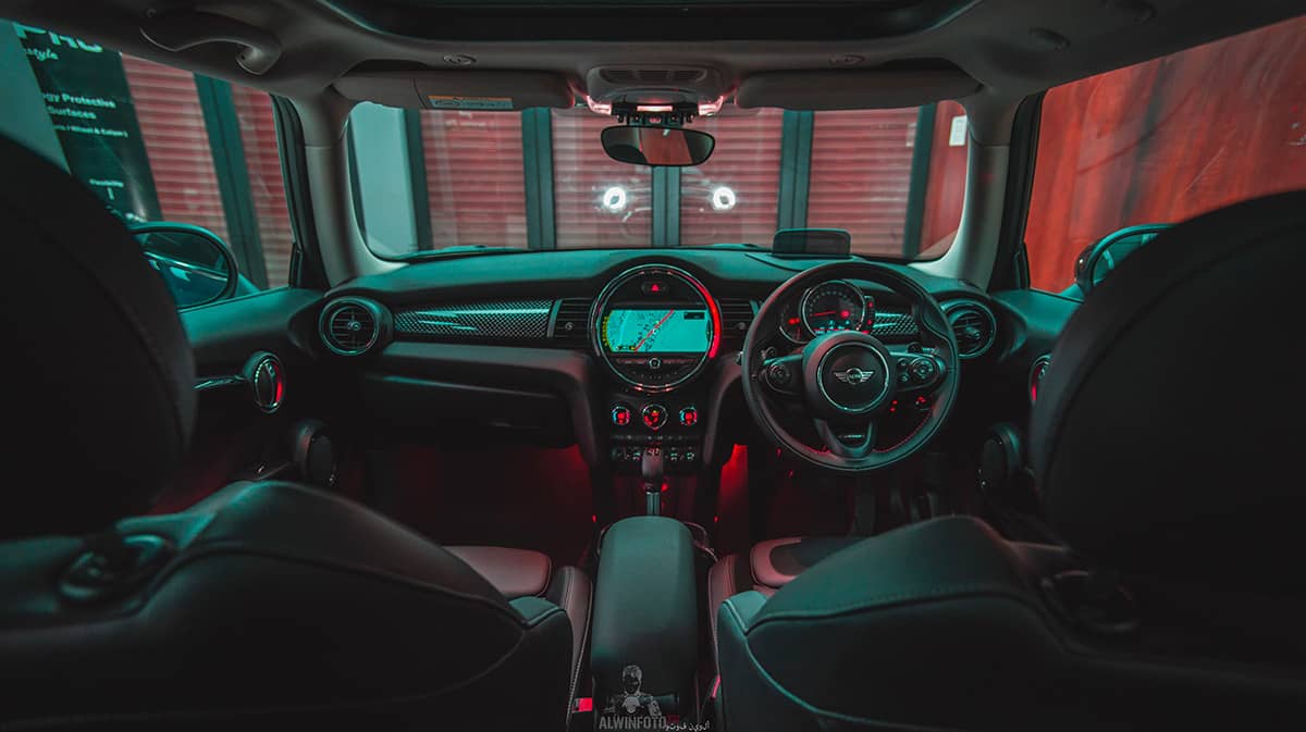 RHD Mini Cooper interior
