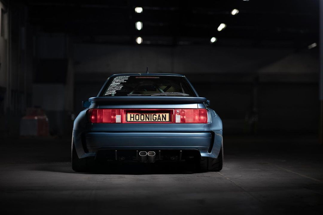 Wide body rear fenders on an Audi 80 Coupe