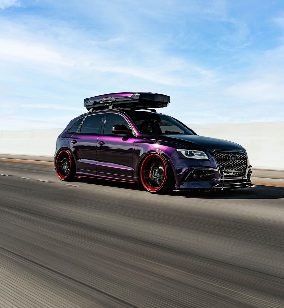 Bagged Audi SQ5 on airlift air suspension
