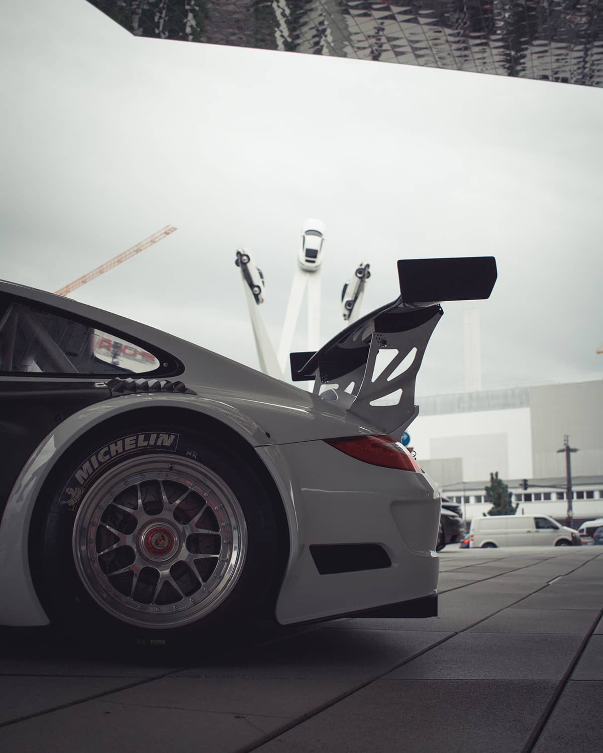 Porsche 997 Race wheels and spoiler