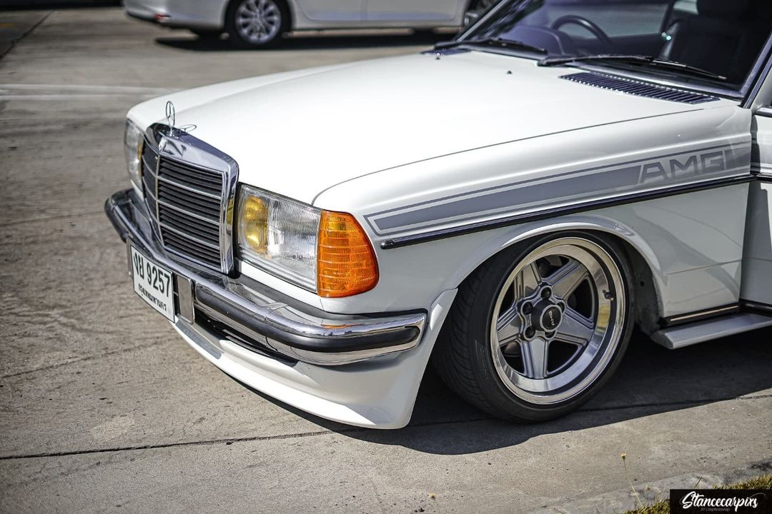mercedes c123 coupe white with amg front bumper spoiler