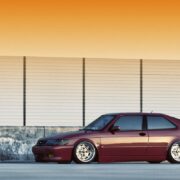 Slammed SAAB 9-3 3-door hatchback