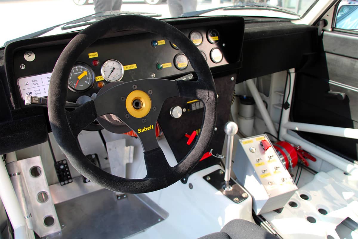 Group A interior stripped with Sabelt sports steering wheel